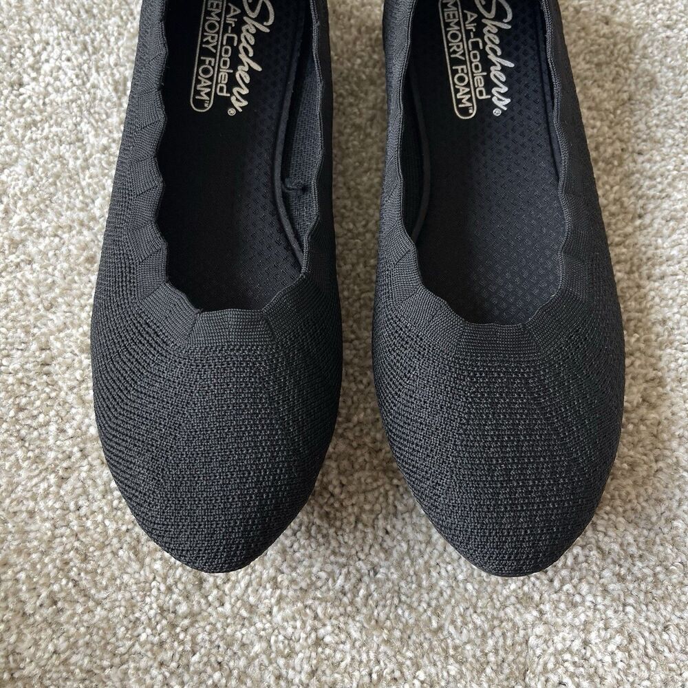 Skechers Ballet Flats Women's 10 Slip On Stretch Knit Memory Foam Shoes Loafers - Picture 3 of 11